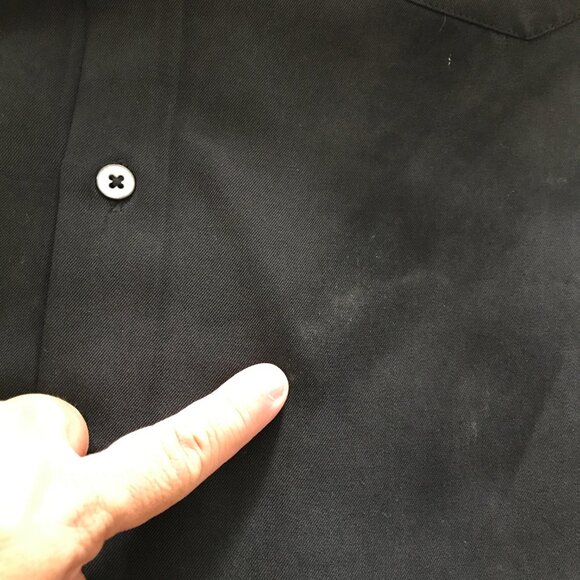 Tori Richard Shirt Men 2XL Black Winged Guitar Button Up Pocket Silk Blend 17332 - Picture 11 of 11